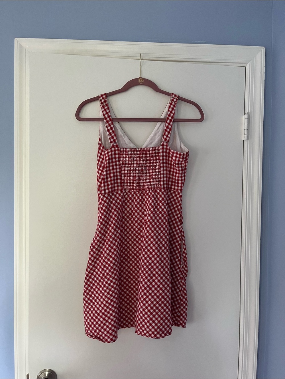 Abercrombie and Fitch Red Gingham Dress - Picture 2 of 3